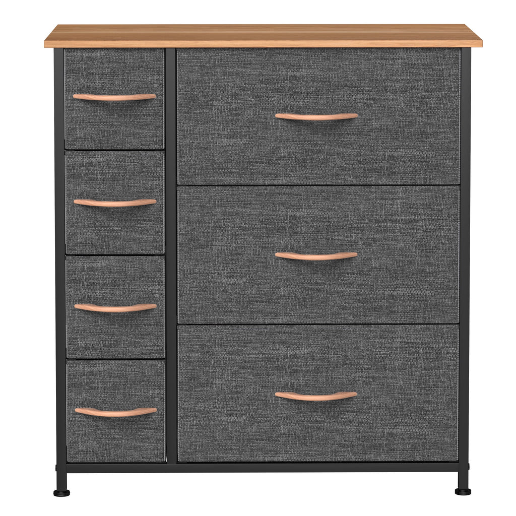 Gray Metal Fabric Wood Drawer Chests L171