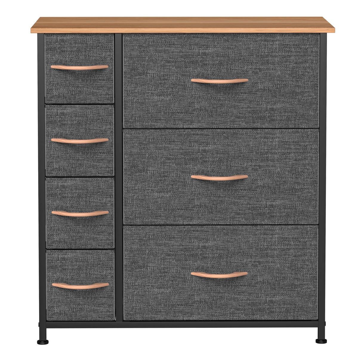 Gray Metal Fabric Wood Drawer Chests L171