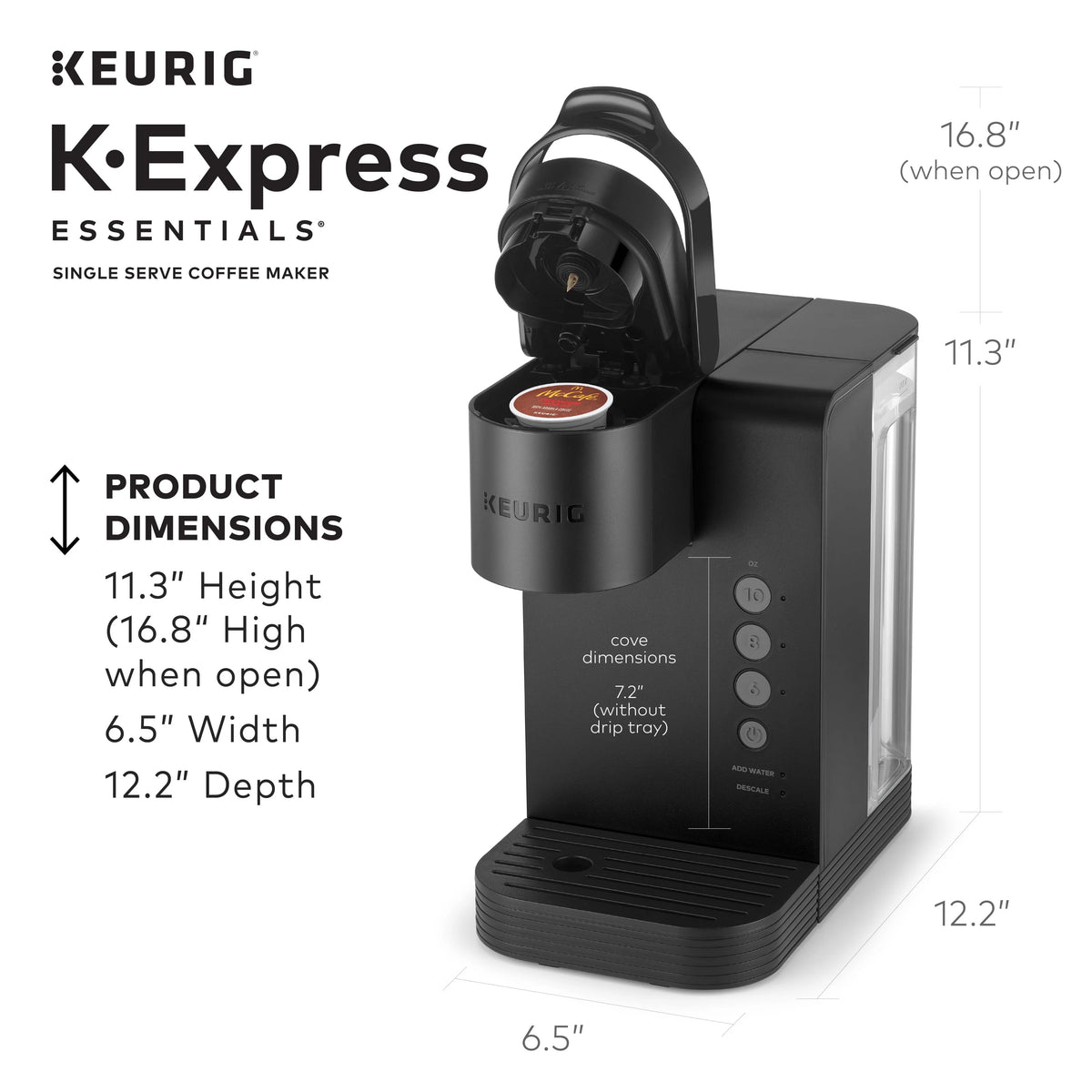 Black Single Serve K-Cup Pod Coffee Maker Q95532