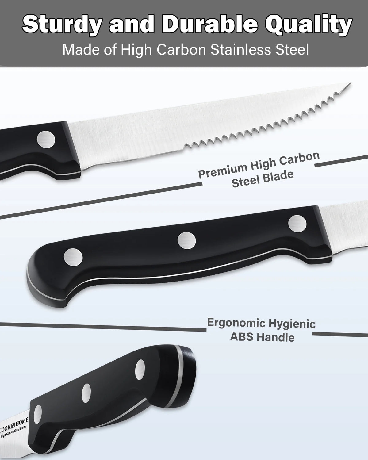 15-Piece High Carbon Stainless Steel Knife Set with Bamboo Storage Block V52435