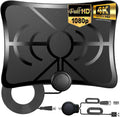 HD Digital TV Antenna 250 Miles Range 4K 1080p 18ft Coax Cable Pack of 2 V850