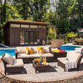 7 Pieces Wicker Rattan Sectional Sofa Set with Storage Box O4218