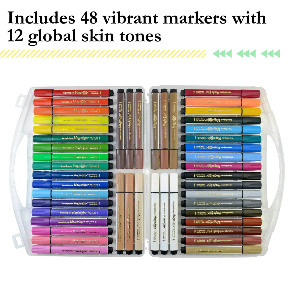 Non-Toxic Washable Markers For Kids, 48 Set W65212
