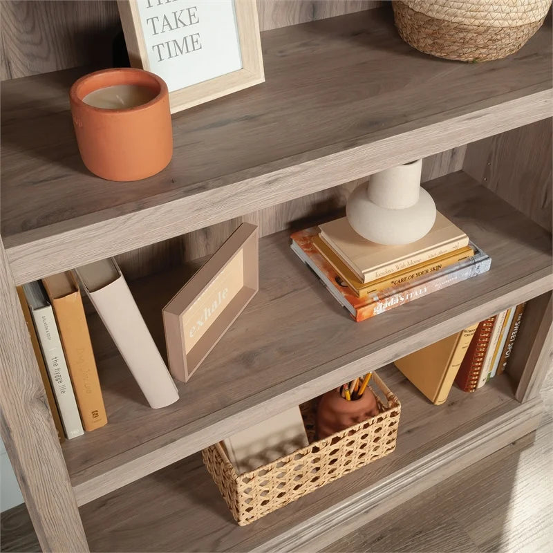 Contemporary Engineered Wood 3-Shelf Bookcase X88610
