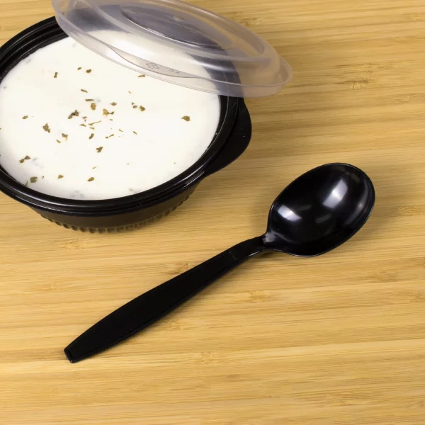 Black PS Plastic Soup Spoons 1,000 ct G499030