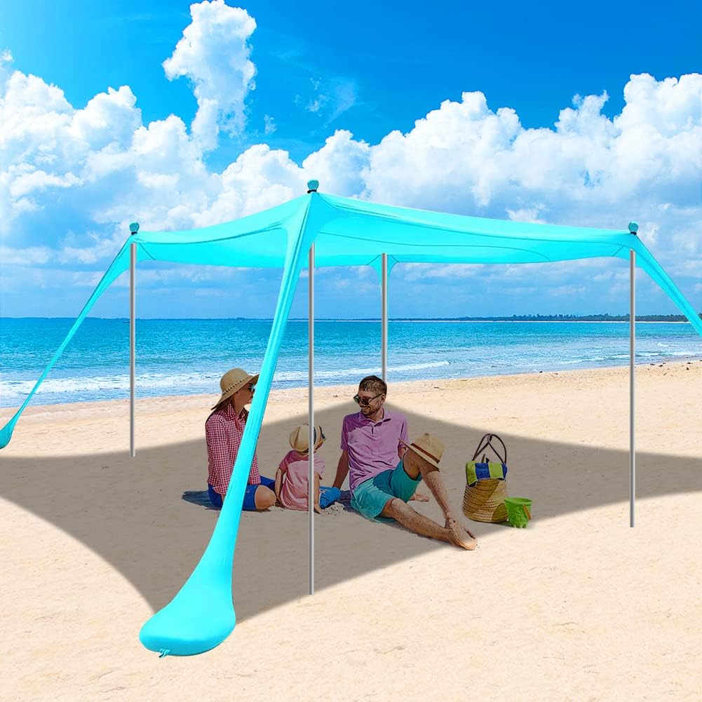 10 x 10 FT UPF50+ Beach Tent Sun Shelter with Carrying Bag B762755
