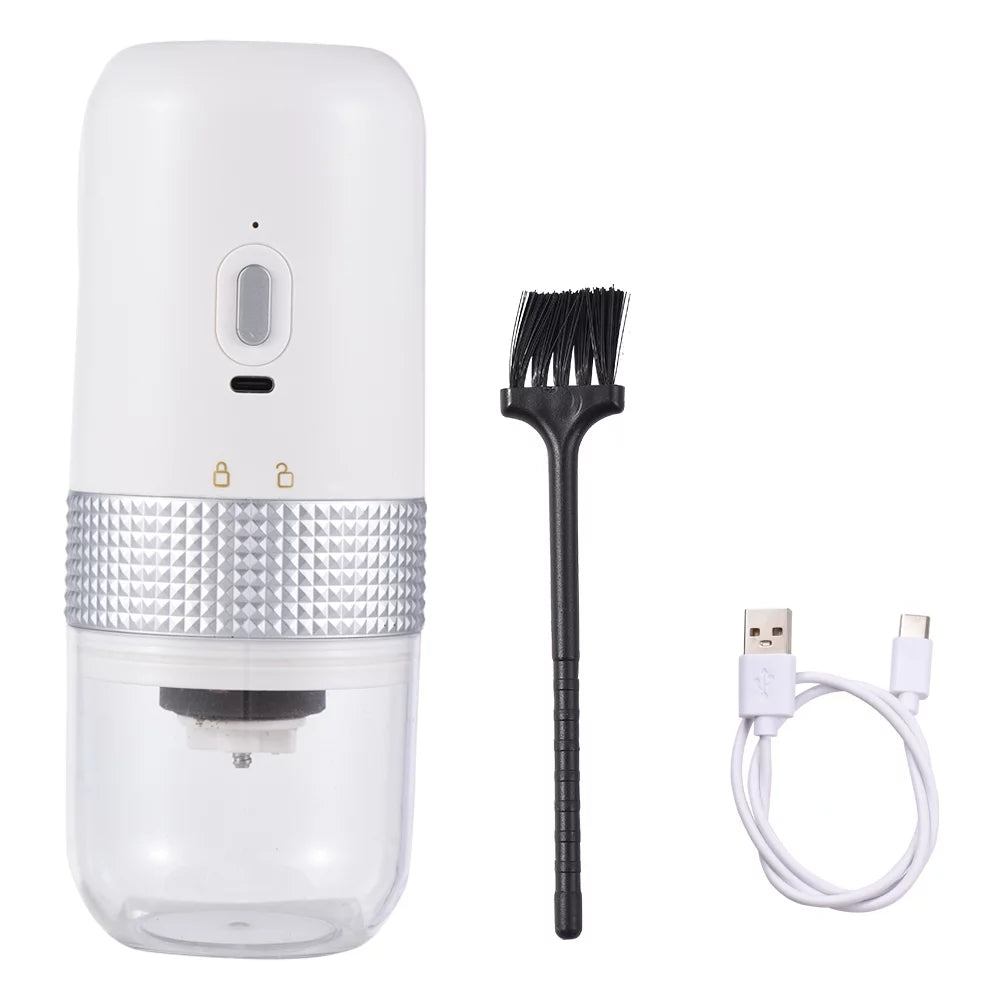 Portable Electric Burr Coffee Grinder, Ceramic Grinding Core, Adjustable, USB Rechargeable X878