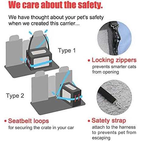 Large Soft-Sided Portable Cat Carrier with Litter Box and Bowl W336