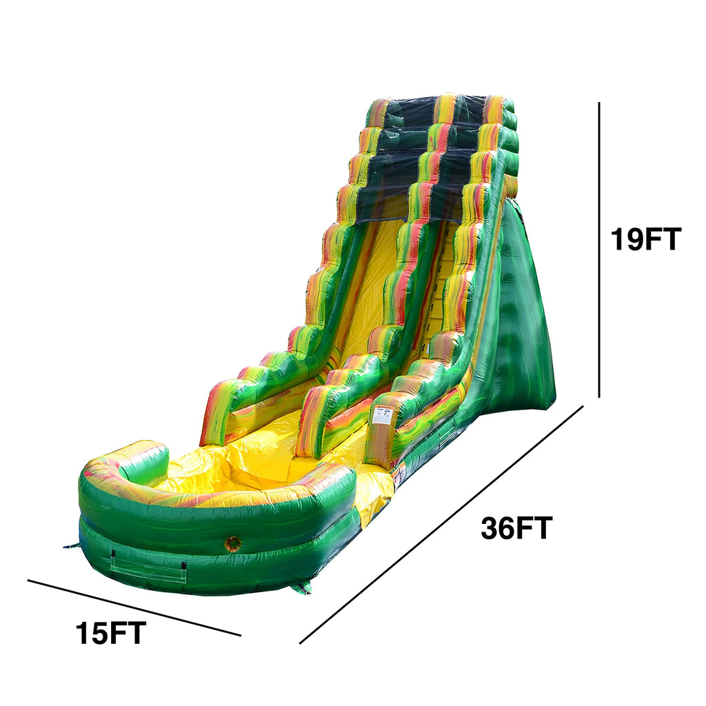 19' Inflatable Water Slide with Splash Pool L13662