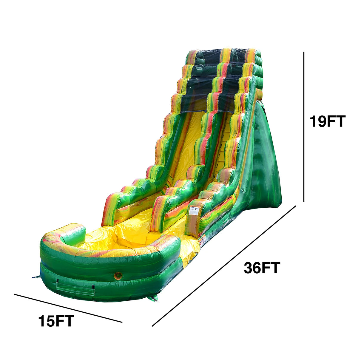 19' Inflatable Water Slide with Splash Pool L13662
