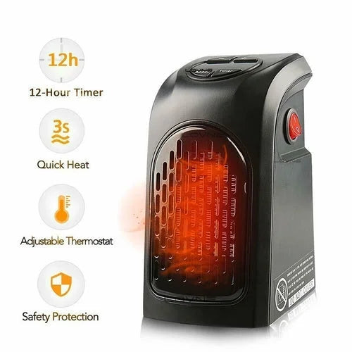 400W Programmable Plugin Heater with Remote, Black C82706