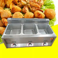 Commercial Propane Deep Fryer Countertop 18L Gas Fryer 3 Pan W3456