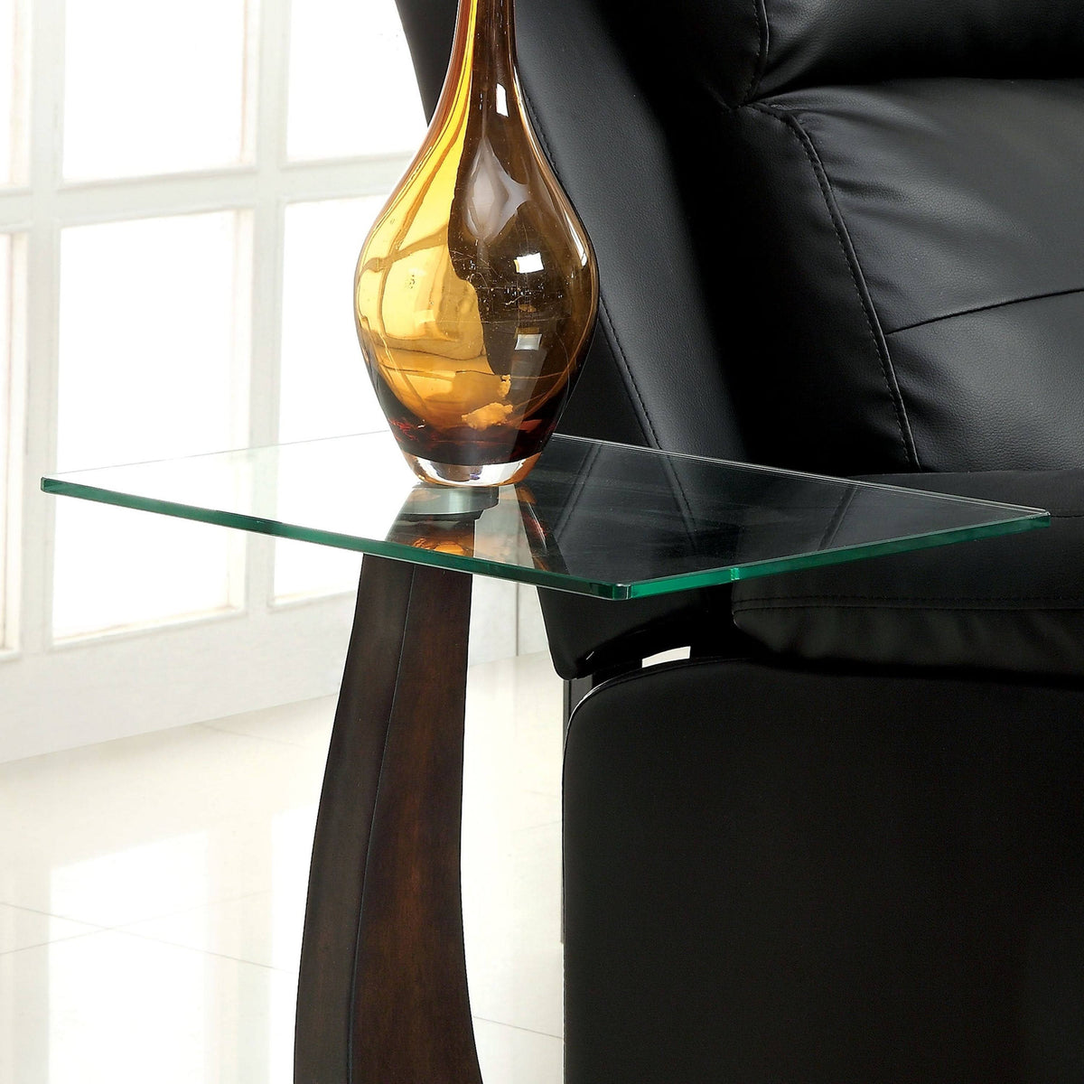 Modern Dark Walnut Side Table Q722620