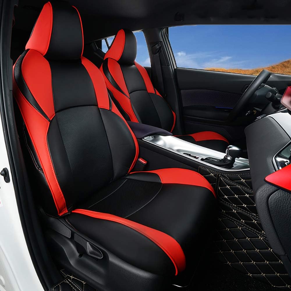 Black Leatherette Full Set Car Seat Covers A275868