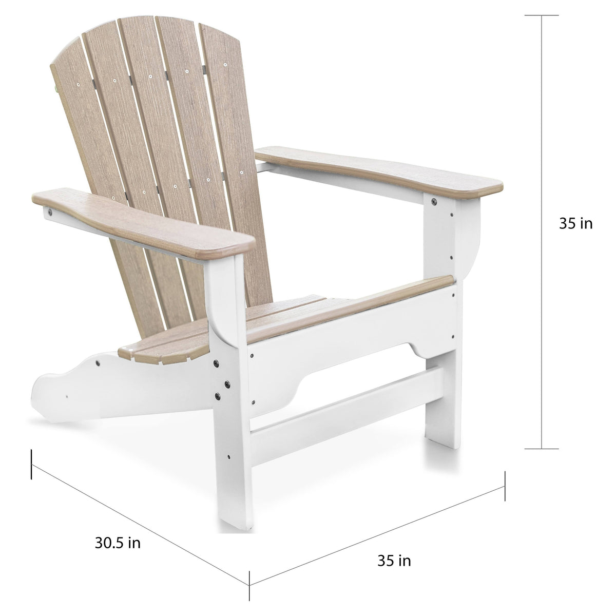 Light Gray Recycled Plastic Adirondack Chair D742
