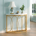 Gold Faux Marble Console Table B1290