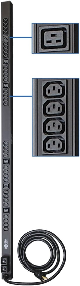Metered PDU, 30A, 48 Outlets, 208/240V, 0U Vertical Rack-Mount Power Q11366