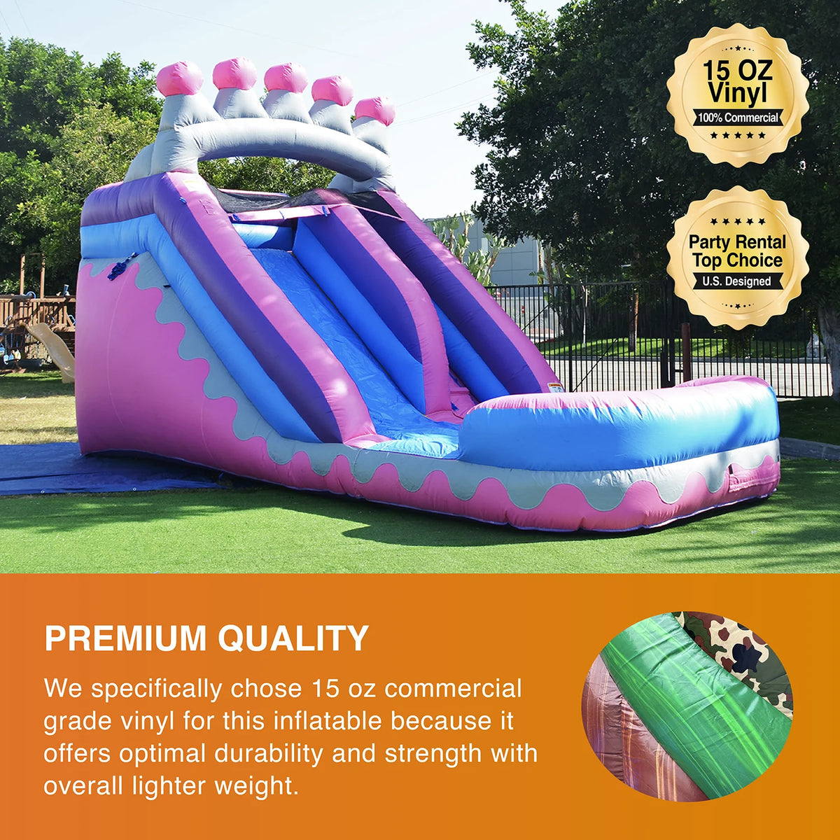 Commercial Grade Water Slide with Splash Pool V522747