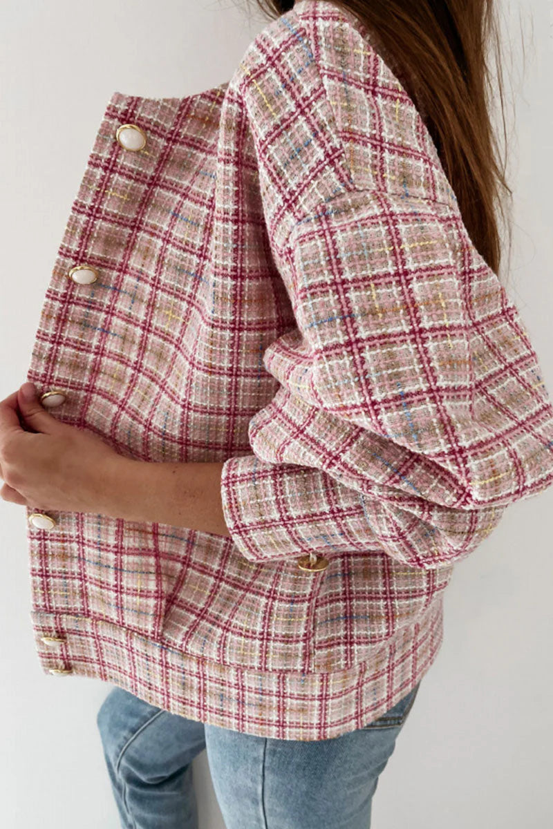 Plaid Patchwork Outerwear K812