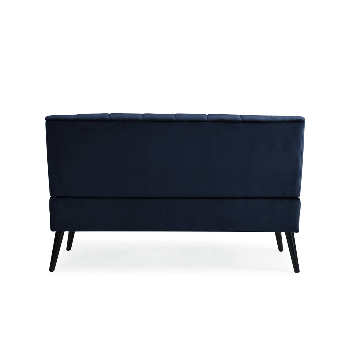 Navy Blue Velvet Armless Loveseat D29861