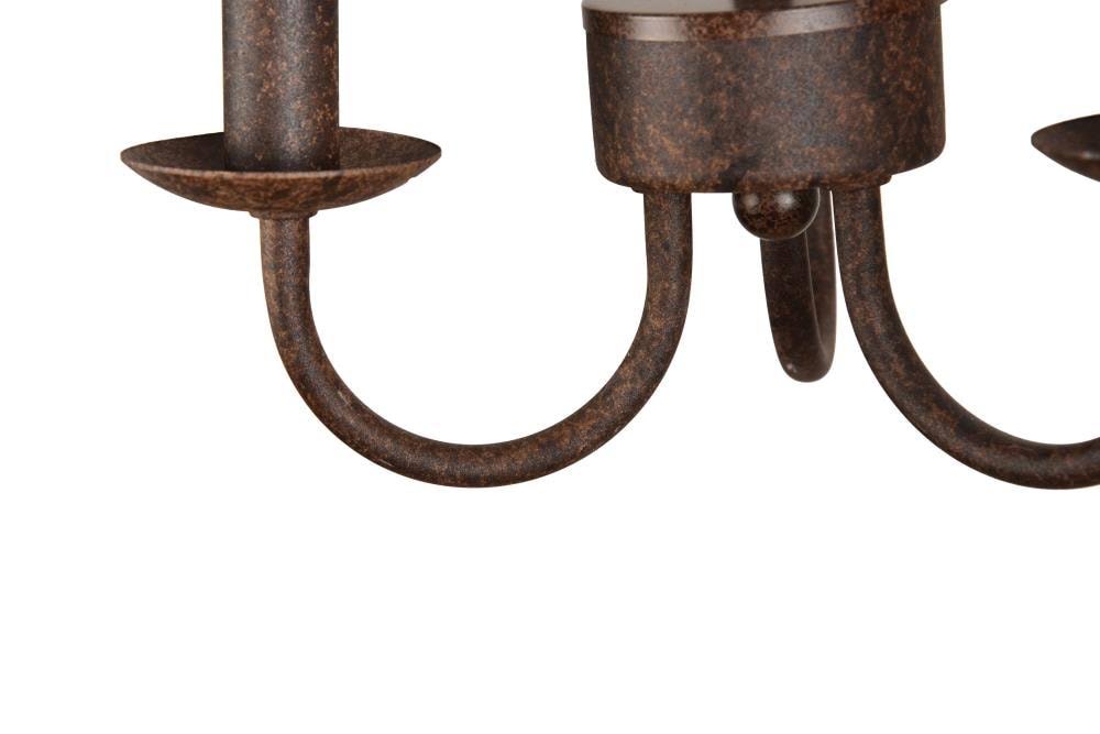 3-Light Weathered Wood Farmhouse Chandelier O366
