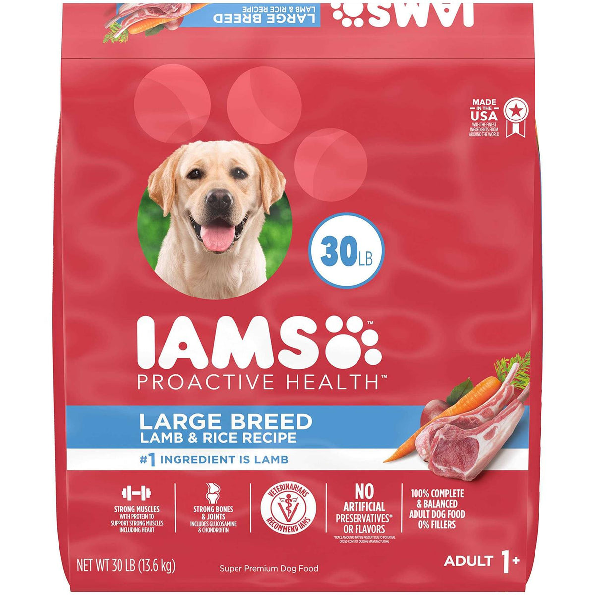 Large Breed Adult Dry Dog Food Lamb & Rice S648927