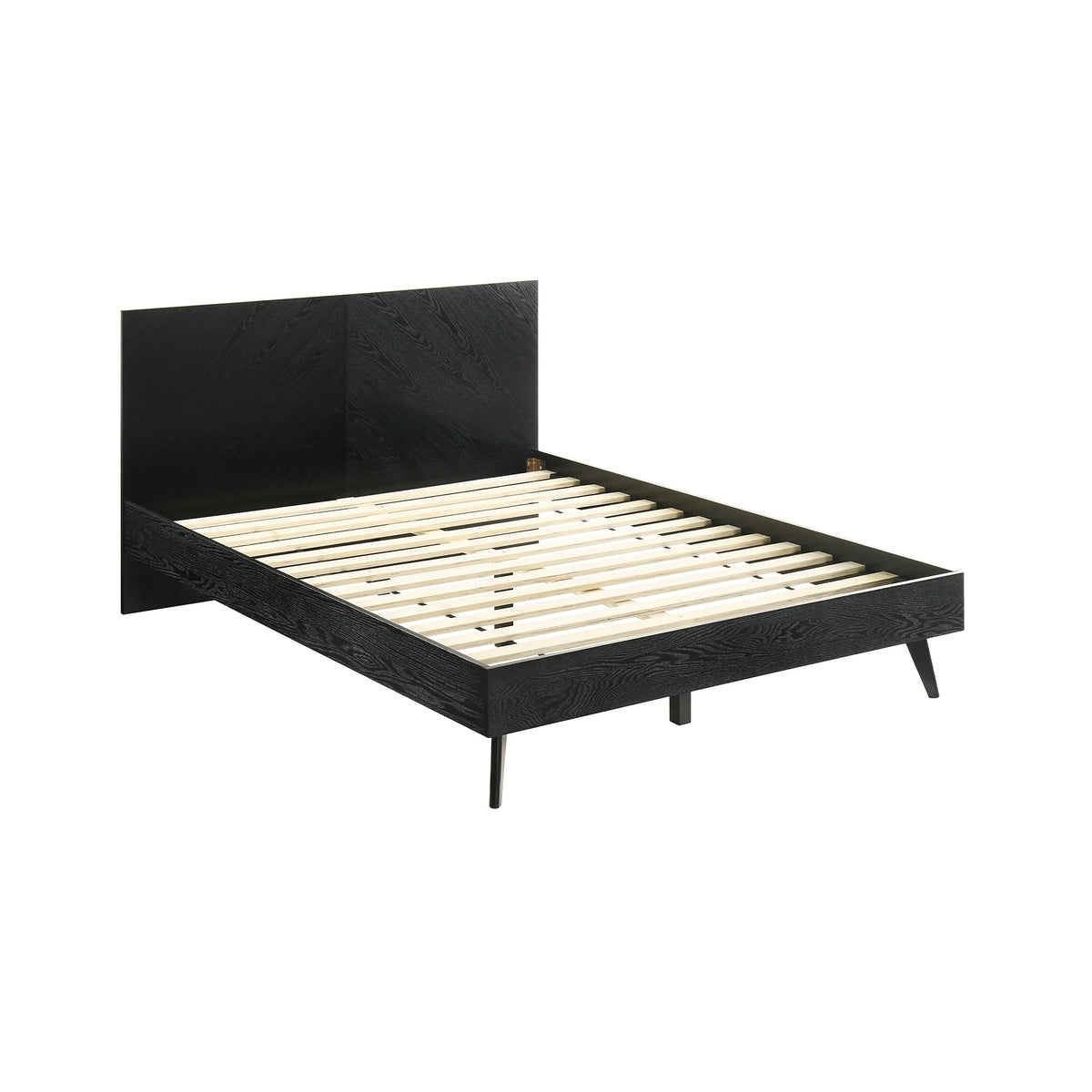 Queen 4 Piece Wood Bedroom Set Black Q422