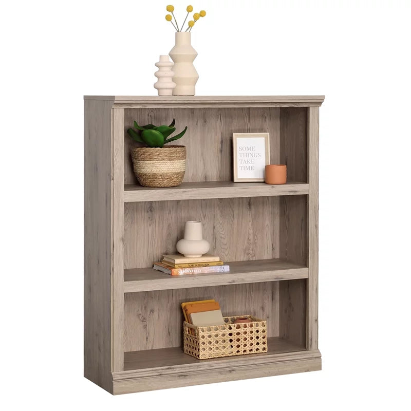 Contemporary Engineered Wood 3-Shelf Bookcase X88610