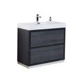 40 in. Free Standing Modern Gray Oak Bathroom Vanity F2848
