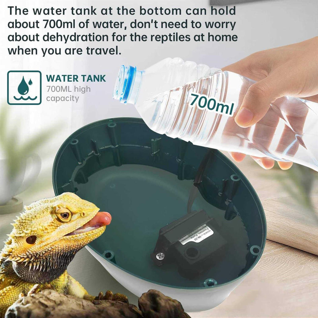 Reptile Drinking Water Fountain with Trough J710
