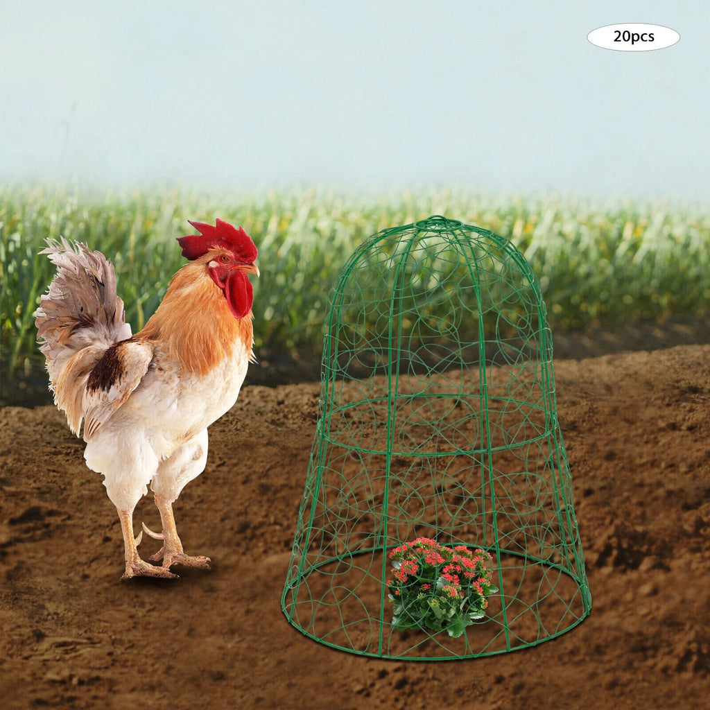 20PCS Garden Chicken Wire Cloche Plant Protector and Cover Iron Black/Green H474