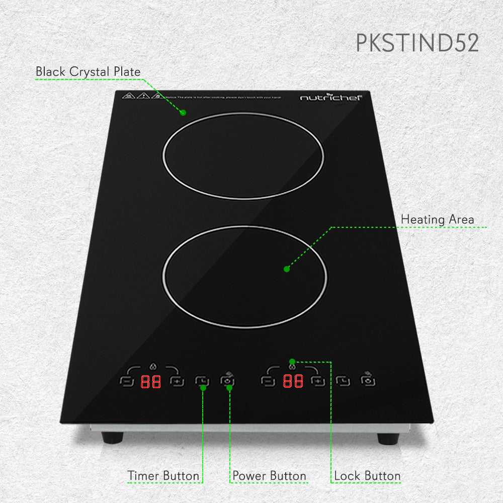 1800W Dual Induction Countertop Cooktop Burner U698633