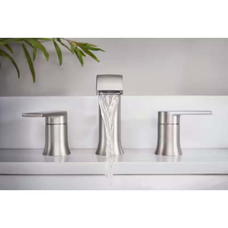 8 in. Widespread Double Handle Bathroom Faucet Brushed Nickel M38023