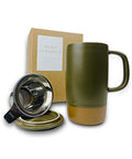 18 oz Ceramic Tea Mug with Infuser and Lid T2925