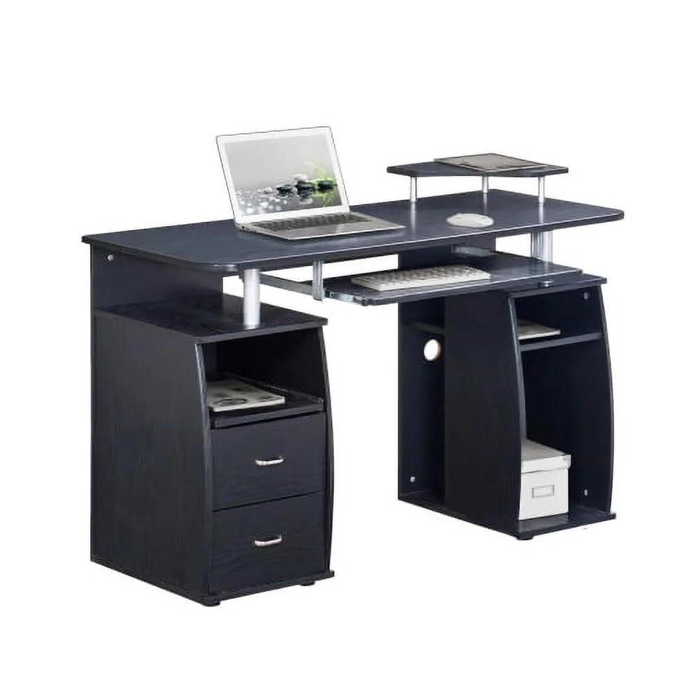 Espresso Computer Workstation Desk With Storage V25359