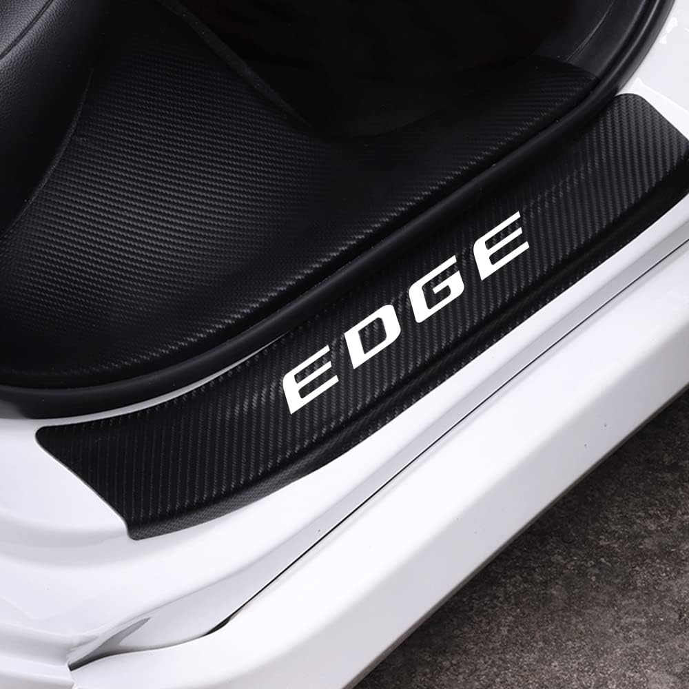 Carbon Fiber Vinyl Car Door Sill Protector Q868249