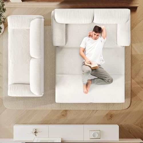 Queen Size Velvet Convertible Sleeper Sofa Bed W118