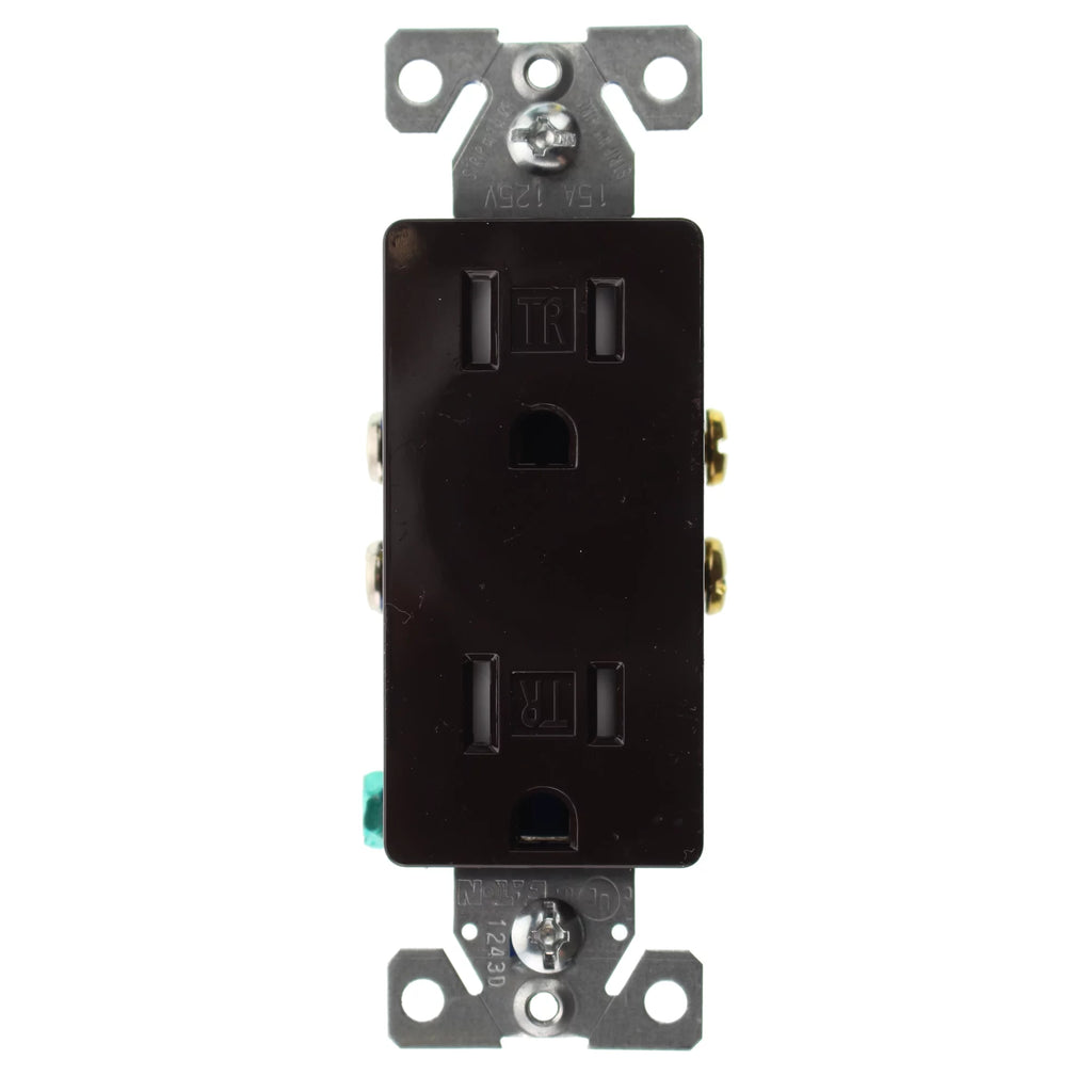 Brown 15-Amp 120-Volt Duplex Decorator Receptacle Outlet 64-Pack P442