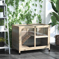 2-Story Wooden Rabbit Hutch L34530