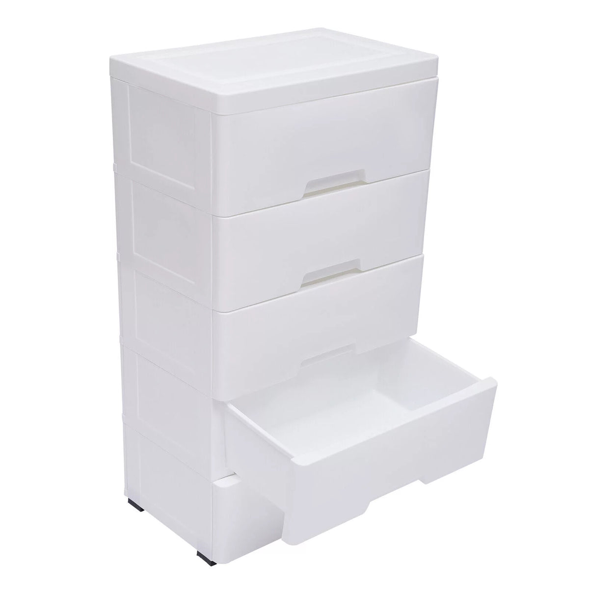 White 5 Drawers Plastic Dresser M962