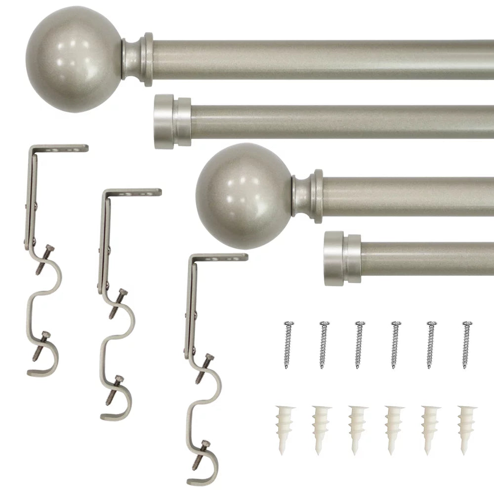 Adjustable Double Curtain Rod Set B7680