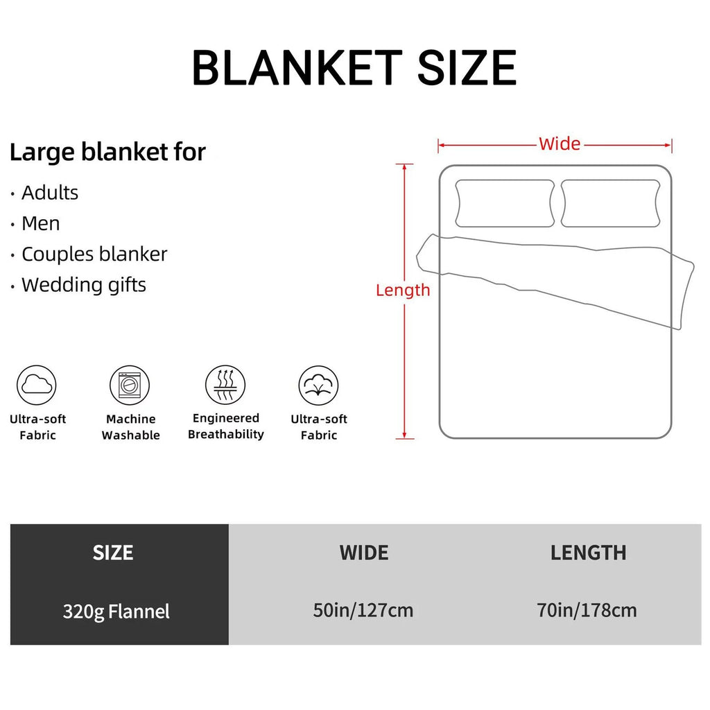 Flannel Throw Blanket 50 x 70 inches R4809