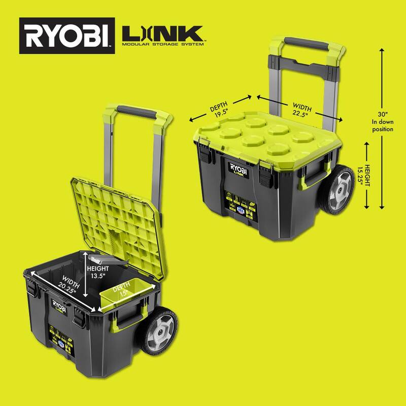 18V Cordless 4-Tool Combo Kit with Battery, Charger, and Rolling Tool Box H533