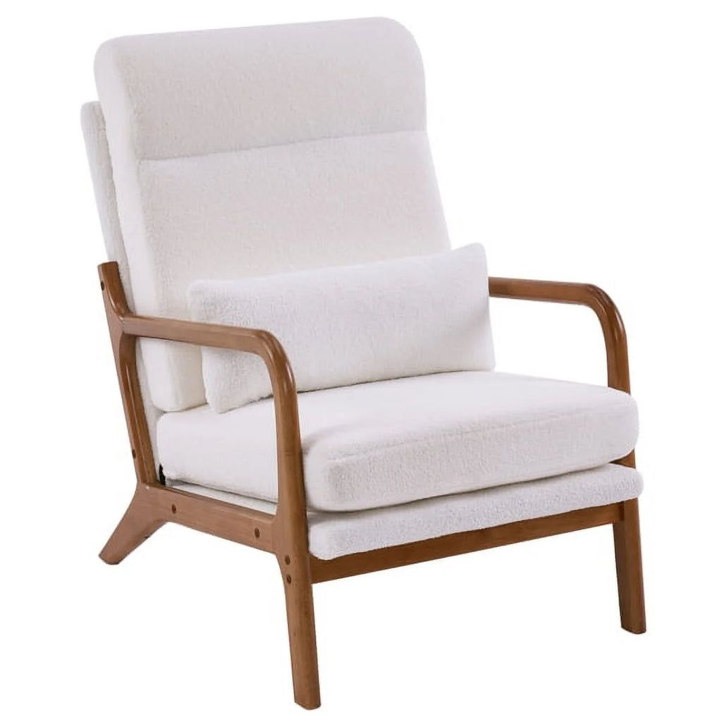 Mid-Century Modern Accent Chair with Lumbar Pillow I2280