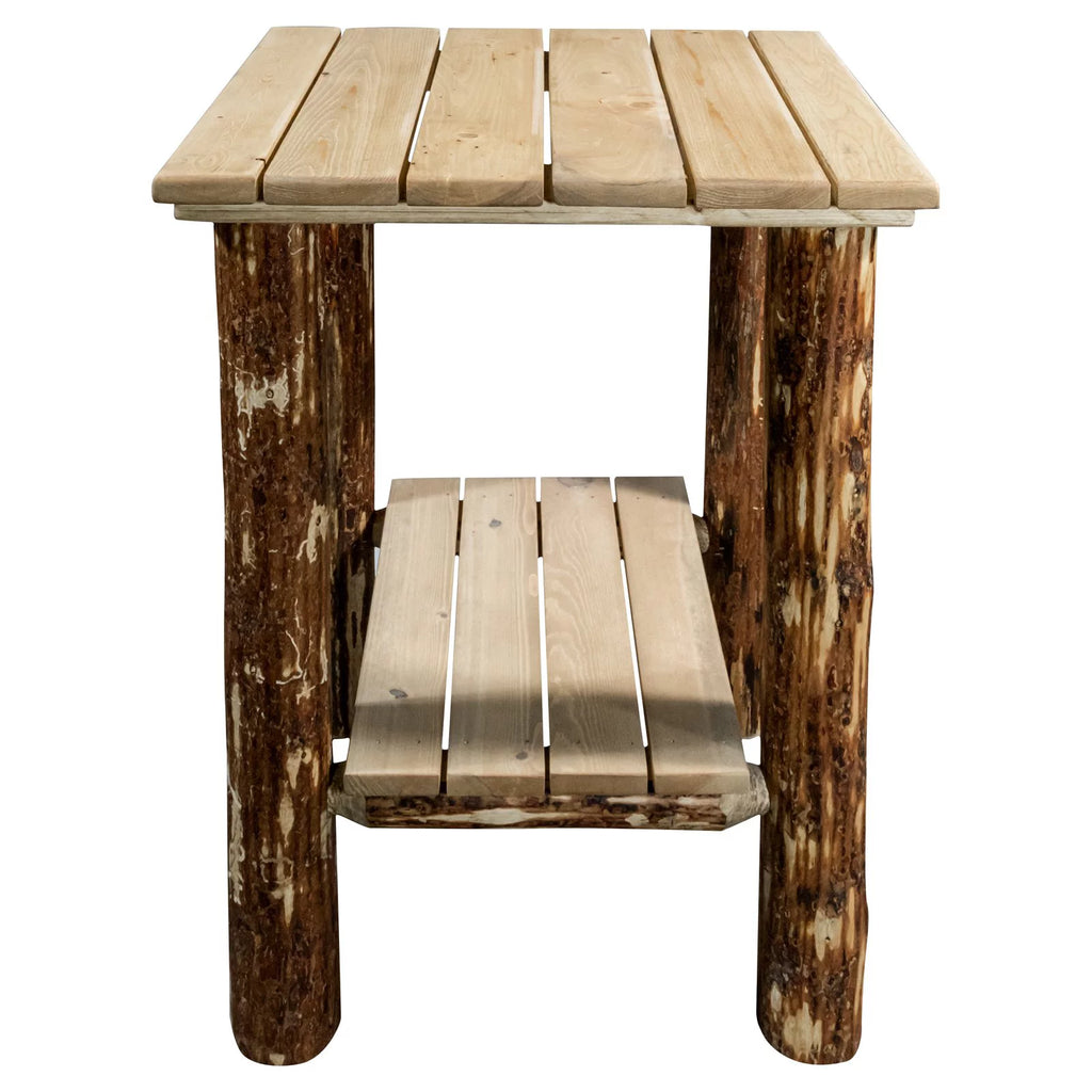 Brown Wood Exterior End Table I951