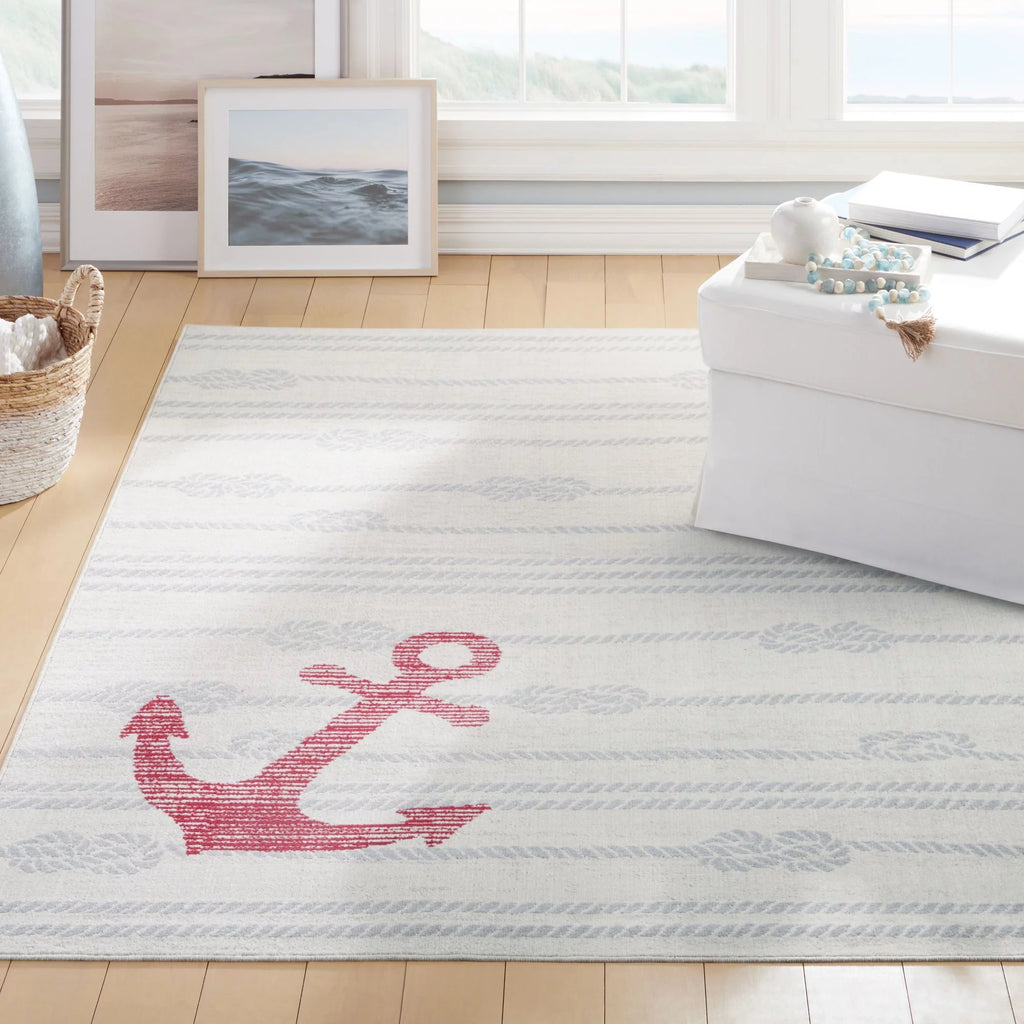 Ivory/Grey Indoor/Outdoor Area Rug X4507