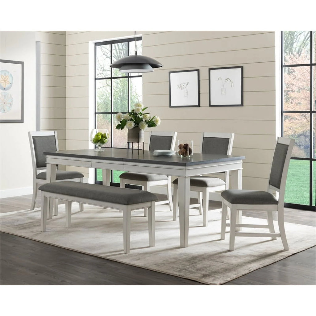 4-Piece Dining Table Bench and Chairs Set U197271