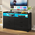 Black 6 Drawer Dresser A170151