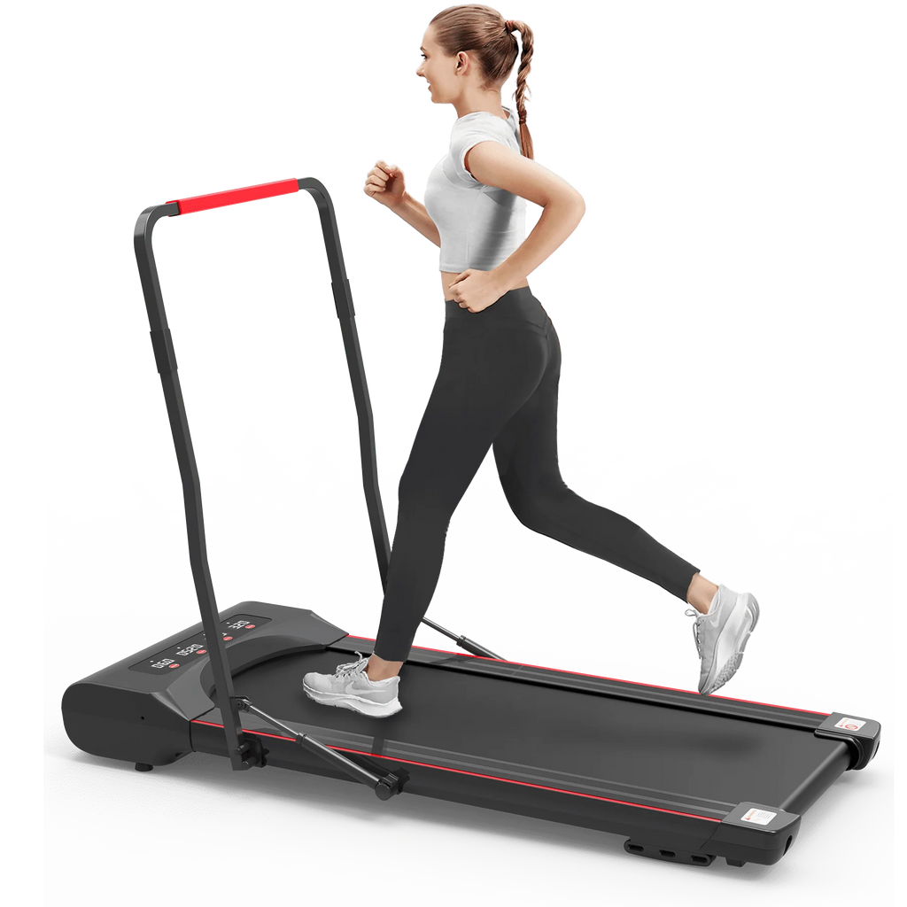 2 in 1 Folding Electric Treadmill with Remote Control Y8488