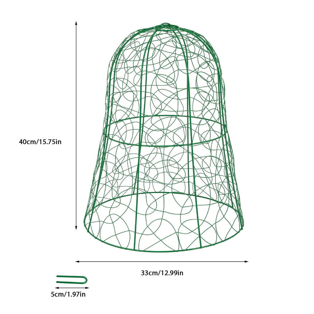 20PCS Garden Chicken Wire Cloche Plant Protector and Cover Iron Black/Green H474